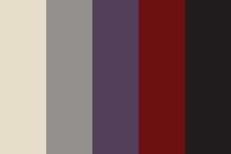 Dark Fantasy Romance Color Palette Warlock Color Palette, Gothic Colour Scheme, Demonic Color Palette, Dark Spooky Color Palette, Dark Color Pallettes, Color Palette Villain, Gothic Pallete Color, Aesthetic Dark Color Palette, Hades Color Palette