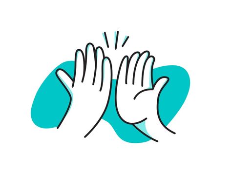 Hi Five by Muhammad Hibatur rahman on Dribbble Advert Design, Hi Five, Human Body Art, Mobile App Design Inspiration, App Design Inspiration, Hand Logo, Animation Reference, High Five, Childrens Illustrations