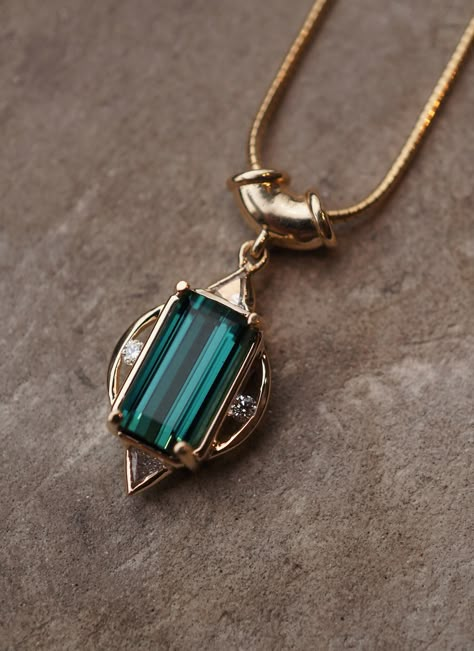 Green And Blue Jewelry, Green Tourmaline Jewelry, Gem Pendant, Bijoux Art Nouveau, New Creation, Tourmaline Pendant, Tourmaline Jewelry, Emerald Pendant, Pendent Necklace