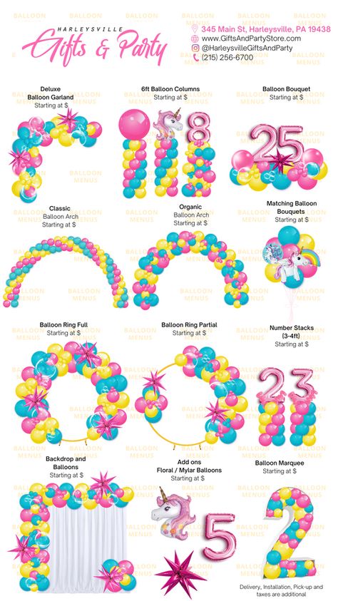 All Balloon Menus – Page 4 Salon Balloon Arch, Arch Balloon Garland, Hey Bear, Balloon Arch Diy, Party Balloons Diy, Arch Balloon, Balloon Template, Balloon Prices, Deco Ballon