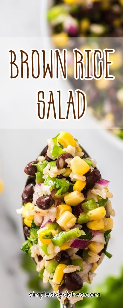 Rice And Salad Recipes, Brown Rice And Quinoa Salad, Brown Rice Ideas, Brown Rice Salad Recipes Cold, Brown Rice And Vegetables Recipes, Low Cholesterol Side Dishes, Quinoa And Brown Rice Recipes, Brown Rice Salad Recipes, Brown Rice Meals