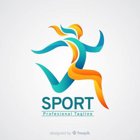 Sport logo template with abstract shapes Vector | Free Download Sports Logo Design Graphics, Lamb Logo, Logo Design Inspiration Sports, Medicine Logo, Coaching Logo, Taylor Hall, Hospital Logo, Sports Logo Inspiration, Shapes Vector