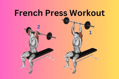 Mastering the French Press Workout: Triceps Exercises for Stronger Arms French Press Exercise, Tricep Workout Machine, Body Weight Tricep Exercises, Seated Tricep Press, Tricep Workout Cable Machine, Tricep Overhead Press, Muscle Definition, Strong Arms, Triceps Workout