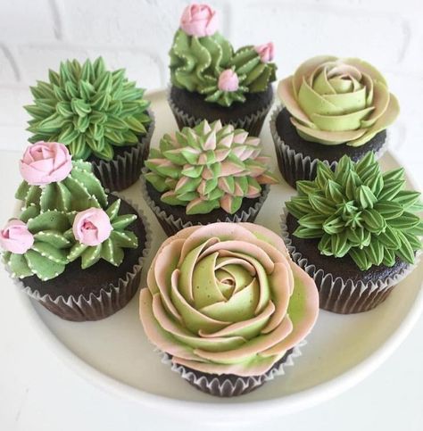 226 points • 126 comments - Succulent Cupcakes - IWSMT has amazing images, videos and anectodes to waste your time on Tårta Design, Cactus Cupcakes, Succulent Cupcakes, Rose Cupcake, Cake Brownie, Succulent Cake, Cactus Cake, Resipi Kek, Cupcakes Decorados