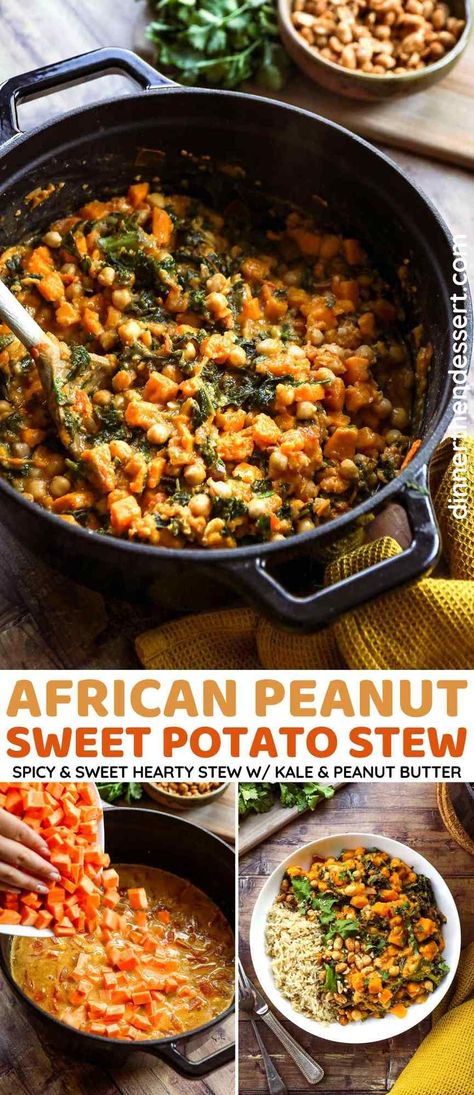 Sweet Potato And Steak Recipes, Sweet Potato Greens Recipe, Sweet Potato Stew Recipes, Sweet Potato And Lentil Recipes, Sweet Potato Peanut Curry, Sweet Potato Lentil Stew, Spicy Peanut Soup With Sweet Potato And Kale, African Sweet Potato Soup, Sweet Potato Peanut Stew