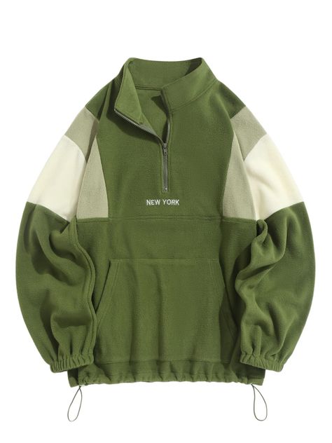 PRICES MAY VARY. Made of 100% polyester fleece fabric with slight stretch for comfort and easy wear Features fluffy texture, stand collar, half zipper, kangaroo pocket and NEW YORK embroidery Available in Deep Green color and size 2XL Perfect for casual wear, sports, parties, school, vacation and daily use Machine washable sweatshirt provides soft, warm and skin-friendly feel  Product Details    Gender: For Men  Clothes Type: Sweatshirts  Style: Casual,Fashion  Occasions: Daily  Fit Type: Loose Fluffy Hoodie, Sports Streetwear, Turtleneck Sweatshirt, Half Zip Sweatshirt, Vintage New York, Fuzzy Sweater, Jeans Leggings, Web Layout, Kimono Cardigan