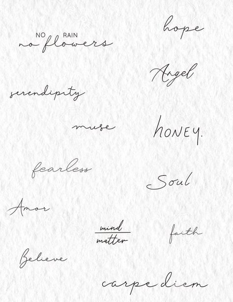 Lines For Tattoos, Tattoo Font Fine Line, Pretty Words For Tattoos, Tattoo Designs Back For Women, Fine Tattoo Writing, Tiny Tattoo Words, Tattoo Ideas Cursive Writing, Inspiring Word Tattoos, Simply The Best Tattoo