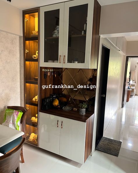 Crockery unit design 😍 #tvunitdesign #wallunit #diningroomdecor #hall #livingroom #viralpost #trending Dining Room Crockery Unit Design, Crockery Units Modern, Crockery Unit Design, Crockery Unit, Unit Design, Tv Unit Design, Wall Unit, Dining Room Decor, Dining Room