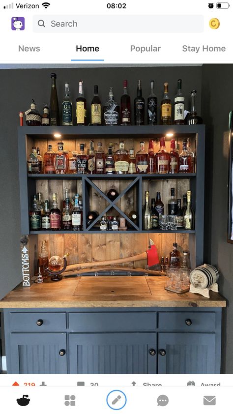 National Whiskey Day, Home Bar Ideas, Whiskey Lounge, Bourbon Room, Whiskey Room, Home Bar Cabinet, Bar Mini, Bourbon Bar, Home Bar Rooms