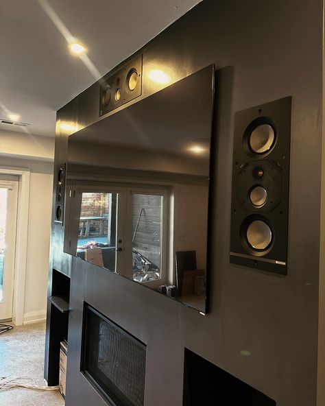 Completion of Custom Home Theater installation project in Toronto home using Samsung 77” 4K OLED TV, Monitor Audio W2M in-wall speakers for front LCR & Monitor Audio C180 in ceiling speakers for Dolby Atmos down firing and rear surrounds powered by Denon AVR-X6800H. For bass, we added 1000W 12” high excursion proficient FRS12 subwoofer for heart pounding bass that shakes up your soul. Customer is very happy with the results in audio & video quality as well as our meticulous workmanship. @m... Tv Speakers Living Room, Speakers Living Room, In Ceiling Speakers, Wall Speakers, Denon Avr, Toronto Home, Home Theater Installation, Tv Speakers, Ceiling Speakers