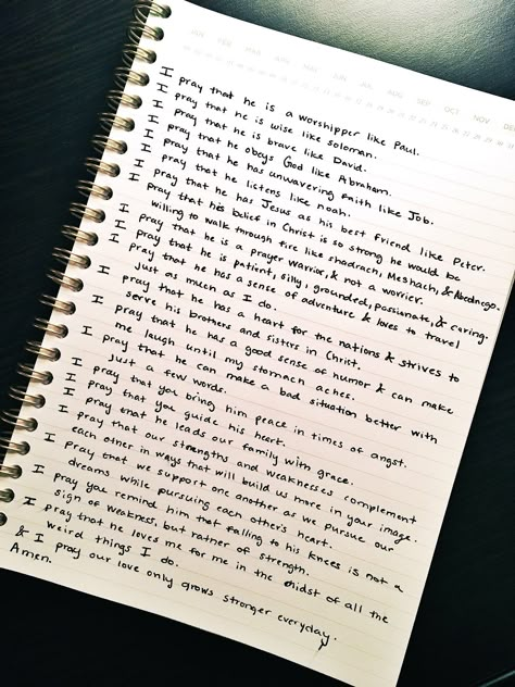 My prayer for my future husband Writing Letters To My Future Husband, My Future Husband Pictures, Dear Future Husband Letters Christian, Future Husband Notes, Notebook For Future Husband, Dear Future Husband Christian, Bible For Husband, Journal For My Future Husband, Journal To Future Husband Ideas