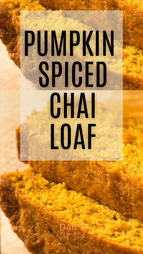 Indulge in the flavors of fall with an easy Spiced Chai Pumpkin Bread recipe. Kid friendly, nut free, and delicious! Pumpkin recipe idea! Pumpkin Chai Bread Recipe, Chai Spiced Pumpkin Loaf, Chai Spice Pumpkin Bread, Pumpkin Chai Loaf, Chai Pumpkin Bread, Pumpkin Chai Bread, Chai Bread Recipe, Chai Loaf, Chai Bread