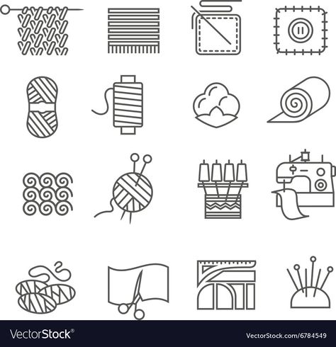 Doodle Stitching, Pictorial Design, Pictogram Design, Sewing Logo, Logo Making, Industry Logo, Textile Logo, Textile Industry, Sewing Art