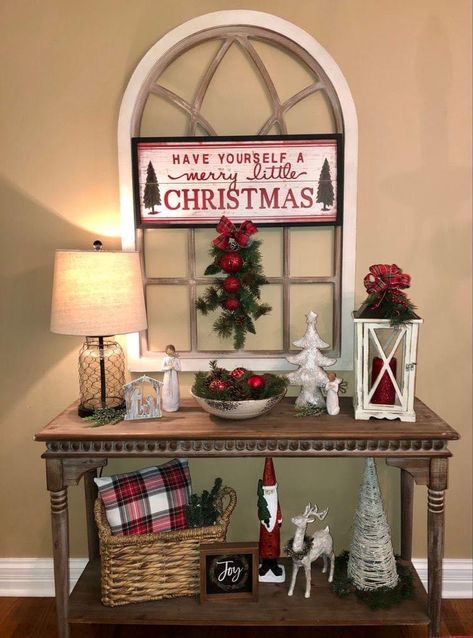 Console Table Christmas Decor Ideas, Christmas Entryway Decor Table, Christmas Foyer Table Decor, Christmas Sofa Table Decor, Christmas Decor Console Table, Sofa Table Christmas Decor Ideas, Console Table Christmas Decor, Entry Table Christmas Decor Ideas, Christmas Console Table Decor