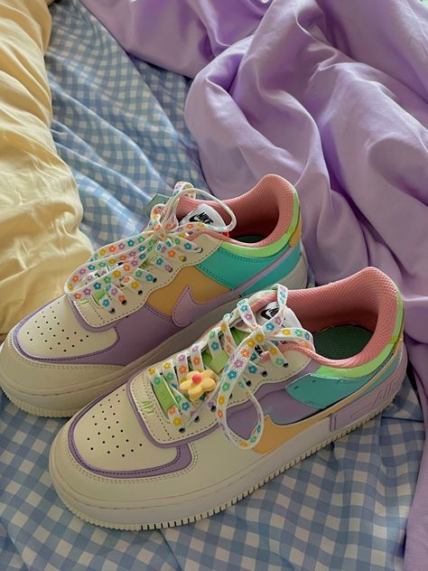 nike air force 1, nike, shoes, colorful shoes, pastel shoes Pastel Shoes Sneakers, Colorful Nike Shoes Women, Nike Cute Shoes, Nike Cool Shoes, Cute Colorful Shoes, Nike Pastel Shoes, Nike Colorful Shoes, Cute Sneakers Nike, Aesthetic Nikes