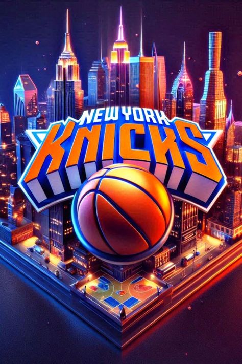 #NBA #Knicks #NewYork #Logo #2024 New York Knicks Wallpaper, Nba Logo Design, Knicks Wallpaper, Lakers Wallpaper, Nba Logos, Sports Artwork, Knicks Basketball, Lakers Logo, Basketball Logo