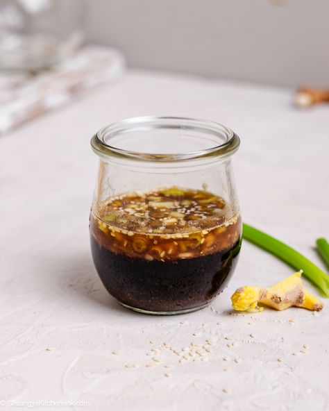 Sesame Ginger Dressing Korean Soy Sauce, Ginger Sesame Dressing, Dressing For Salad, Soy Sauce Dressing, Dumpling Dipping Sauce, Fish Marinade, Sesame Ginger Dressing, Soy Free Vegan, Sesame Dressing