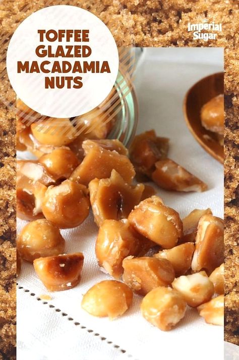 Indulge in the perfect blend of salty and sweet with these toffee-glazed macadamia nuts. Buttery, rich, and delightfully crisp, they are a treat you can prepare in no time. Toffee Nuts Recipe, Macadamia Nut Snacks, How To Roast Macadamia Nuts Recipe, Candied Macadamia Nut Recipes, Chocolate Covered Macadamia Nut, Toffee Covered Nuts Recipe, Macadamia Nut Brittle, Roasted Macadamia Nuts Recipes, Macadamia Nuts Recipes