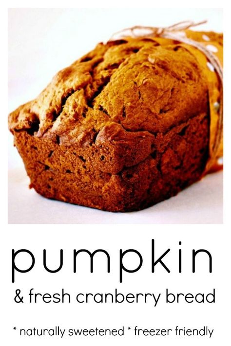 Pumpkin and Fresh Cranberry Bread is the perfect treat to enjoy with a cup of tea in the cooler months. Completely from scratch, naturally sweetened and full of goodness. Fresh Cranberry Bread, Pumpkin Cranberry Bread, Cranberry Bread Recipes, Fresh Cranberry, Healthy Snacks To Make, Best Thanksgiving Recipes, Healthy Eating Snacks, Quick Healthy Snacks, Pumpkin Cranberry