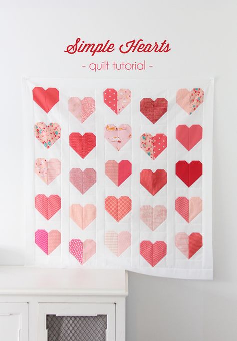 Hearts Quilt, Quilt Heart, Quilt Instructions, Girl Quilts Patterns, Cluck Cluck Sew, Heart Quilt Pattern, Heart Blocks, Quilt Tutorial, Valentine Projects