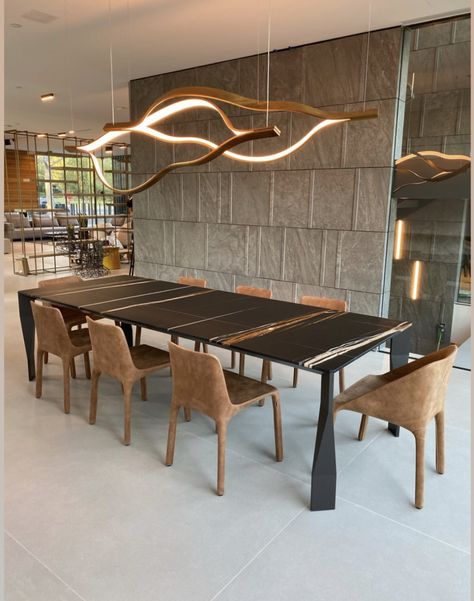 Modern Dining Table Chandelier, Bespoke Interior Design, Dinning Table Light, Dining Table Lights, Projects Design, Lustre Design, Bespoke Lighting, Led Light Fixtures, Luxury Chandelier