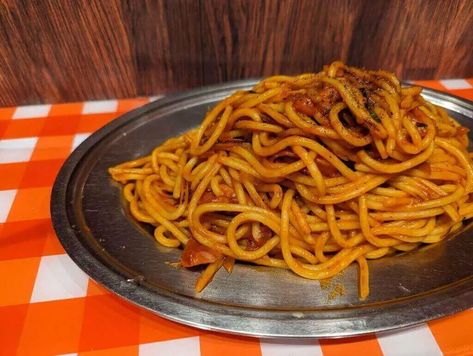 Napolitan Pasta, Japanese Spaghetti Recipes, Japanese Spaghetti, Japanese Hot Dog, Hot Dog Spaghetti, Bacon Seasoning, Weiners, Tomato Ketchup, Spaghetti Recipes