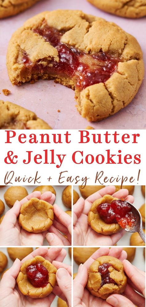 Good Peanut Butter Cookies, What Can I Make With Peanut Butter, Wow Butter Recipes, Jelly Christmas Cookies, Peanut Butter Jam Cookies, Peanut Butter And Jelly Rolls, Peanut Butter Pie Cookies, Peanut Butter Cookies With Cream Cheese, Perfect Peanut Butter Cookies