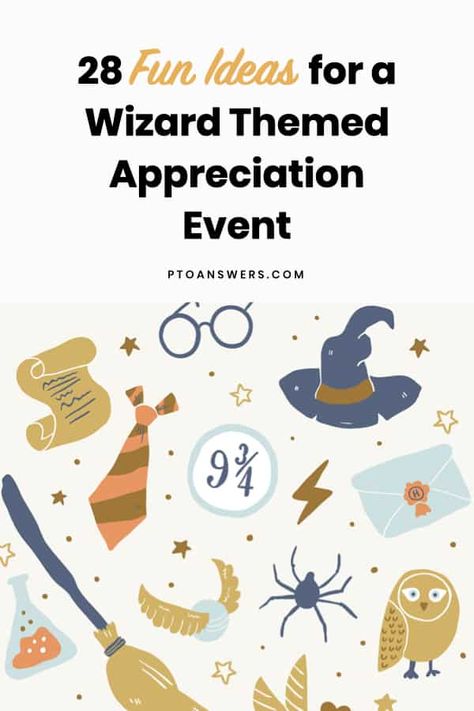 28 Fun Ideas for the Best Wizard Themed Teacher Appreciation Week - PTO Answers Harry Potter Teacher Appreciation, Appreciation Week Themes, Teacher Appreciation Poster, Harry Potter Teachers, Teacher Appreciation Week Themes, Words For Teacher, Teachers Week, Staff Appreciation Week, Staff Appreciation Gifts