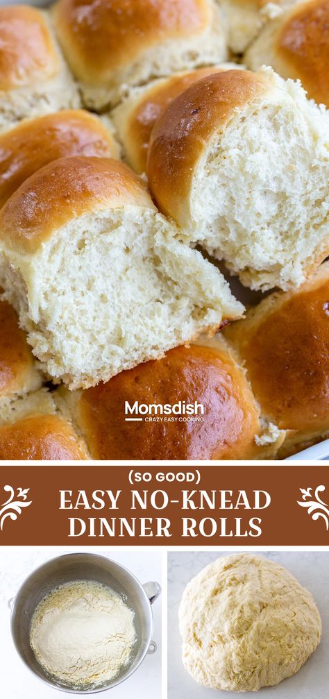 These holiday dinner rolls are irresistibly soft and fluffy, making them the perfect side dish for your festive feast. The best part? You don’t need any special equipment or kneading to whip them up. Serve warm and watch them disappear from the table in no time! Easy No Knead Dinner Rolls, Dinner Rolls No Knead, Holiday Dinner Rolls, No Knead Rolls, No Knead Dinner Rolls, Holiday Rolls, Dinner Rolls Recipe Homemade, Quick Bread Rolls, Dinner For The Week