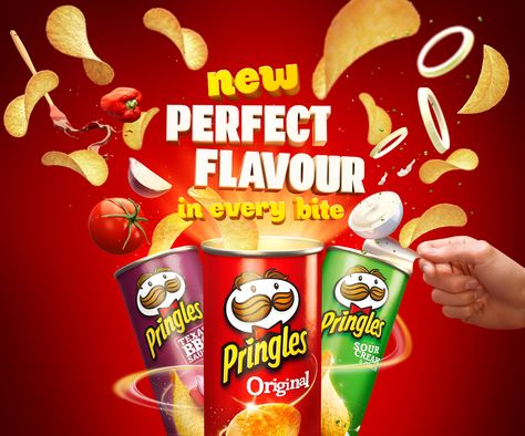 Pringles Photography, Pringles Ads, Pringles Packaging, Snack Ads, Mr Pringles, Snack Poster, Product Arrangement, Snack Design, Pringles Chips