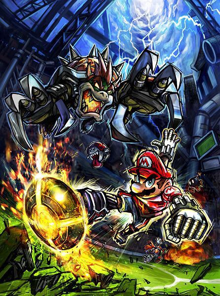 Mario Strikers Charged Super Mario Strikers, Mario Bowser, Nintendo Mario Bros, Mario Fan Art, Mario Games, Super Mario Art, Nintendo Art, Mario Art, Mario And Luigi