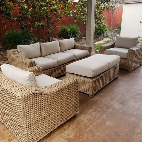 Patio Furniture Placement Wicker, All Weather Patio Furniture Rattan, Outdoor Wicker Loveseat, Outdoor Furniture Australia, Used Outdoor Furniture, Pool Rattan Corner Sofa Sets, Patio Furniture Layout, Rustic Outdoor Furniture, Sunroom Sofa Wicker Home & Patio Furniture