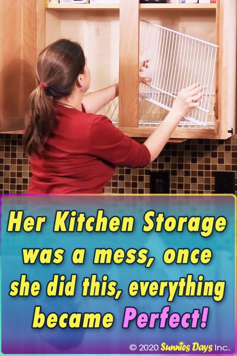 No more messy kitchen counters with this brilliant hack! #Kitchen #Idea #Trick #Craft #Hack #Home Kitchen Storage Hacks Diy, Smart Storage Ideas, Kitchen Storage Organization Diy, Kitchen Hacks Food, Storage Hacks Diy, Declutter Kitchen, Kitchen Storage Hacks, Small Kitchen Storage, Messy Kitchen