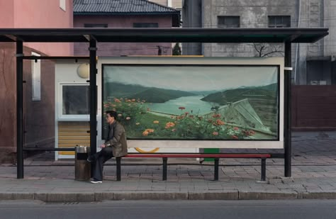 Anime Bus Stop, Terminal Bus, Bus Stops, Surreal Photos, Object Photography, Bus Station, Moon Knight, Bus Stop, Environment Design