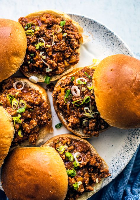 Instant Pot Ground Turkey Sloppy Joes #instantpot #pressurecooker #sloppyjoes #groundturkey #weeknightdinner #easydinner Instant Pot Sloppy Joes, Ground Turkey Sloppy Joes, Turkey Sloppy Joes, Turkey Mince Recipes, Turkey Chicken, Mince Recipes, Sloppy Joe, Turkey Dinner, Ground Turkey Recipes