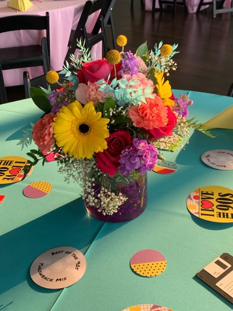 Encanto Themed Centerpiece, Encanto Flower Centerpieces, Lisa Frank Centerpieces, Encanto Party Centerpieces, Encanto Birthday Centerpieces, Encanto Birthday Party Centerpieces, Encanto Centerpiece Ideas, Encanto Isabella Birthday Party, Encanto Centerpieces