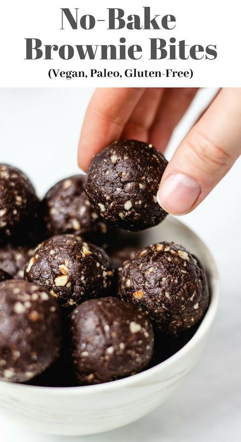 Vegan Energy Balls, Energy Balls Recipe, Energy Ball Recipe, Desserts Vegan, Coconut Cream Pie, No Bake Brownies, Brownie Bites, Paleo Vegan, Medjool Dates