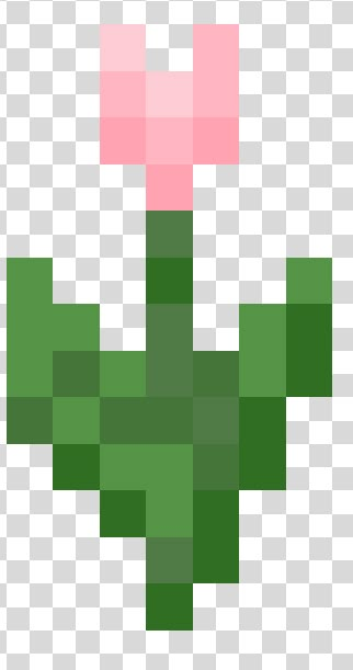 this can be used for anything but give creds :) Pink Tulip Minecraft, Minecraft Tulip Pixel Art, Minecraft Pixel Flower, Flor Minecraft, Minecraft Flowers Pattern, Minecraft Tulip, Minecraft Flowers Pixel Art, Minecraft Rose, Coquette Crafts