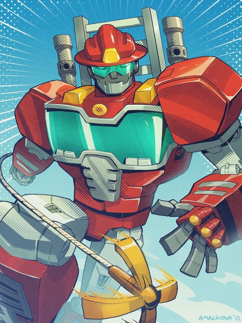 larrydraws: “Commission for @mincedsandwich Heatwave of the Rescue Bots show, the most wholesome TF series, i strongly recommend giving it a look if you haven’t yet :) ” Rescue Bots, Transformers