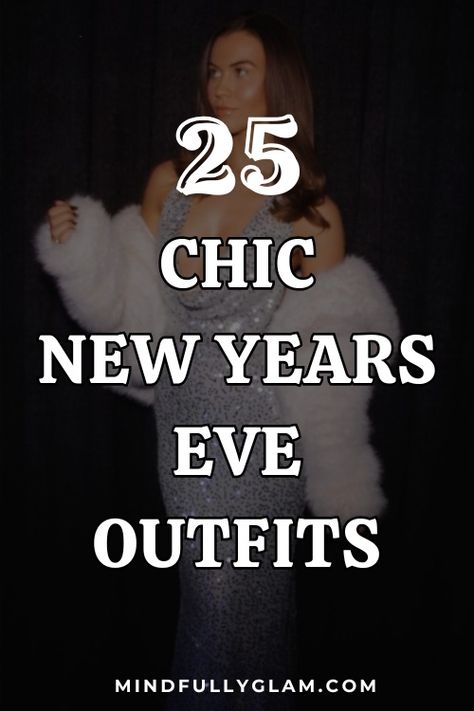 Sequins And Feathers Outfit, New Year’s Eve Outfit New York, Sparkly New Years Eve Outfits, New Year Outfit Inspiration, Long New Years Eve Dress, 2025 New Year Outfit, Nye 2024 Outfits, Casual Chic Nye Outfit, Gold New Years Eve Outfits