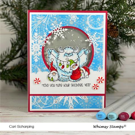 Happy December, Slimline Cards, Stamps Collection, Whimsy Stamps, Jack In The Box, 2022 Christmas, Christmas Cards To Make, Christmas Deer, Craft Blog