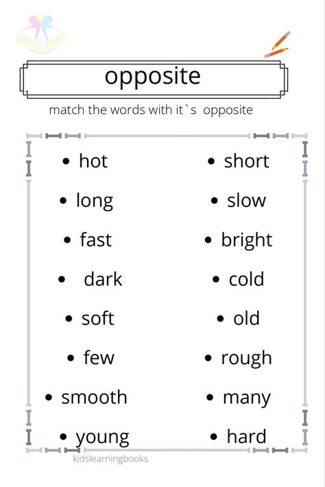 Match The Opposites Worksheet, Word Opposites Worksheets, Opposite Worksheets Grade 1, Opposite Words For Kids Worksheet, Opposite Words Worksheet, Opposite Worksheet, Opposite Words For Kids, English Exam Papers, Opposites For Kids