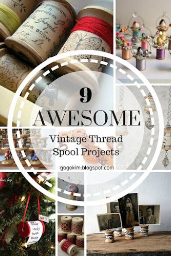 9 Awesome Vintage Thread Spool Projects | Go-Go Kim Spool Projects, Repurpose Crafts, Wooden Spool Crafts, Red Cross Stitch, Spool Crafts, Crafts Vintage, Button Craft, Pin Cushions Patterns, Wood Spool