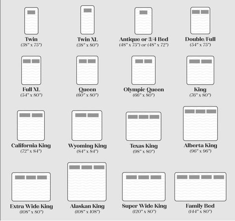 Bed dimensions cm