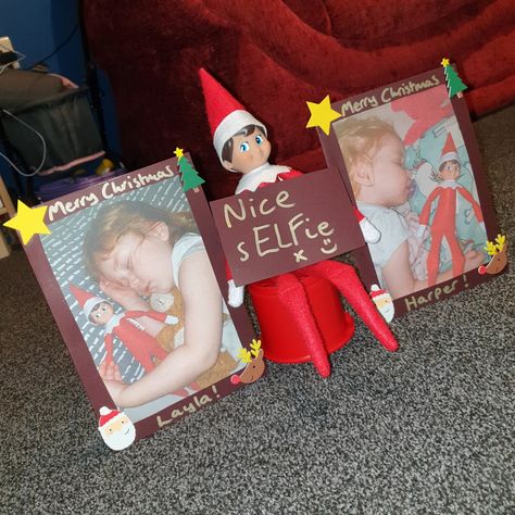 Elf On The Shelf Picture With Sleeping Kids, Elf Sleeping, Elf 2024, Elf Antics, Elf Ideas, Sleeping In Bed, Magical Christmas, Kids Sleep, Kids Pajamas