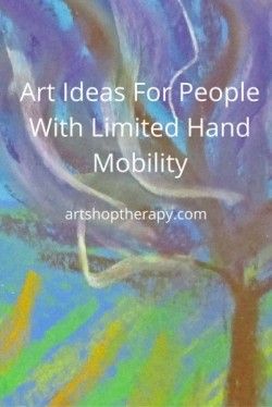 Adapted art ideas for special needs kids with limited hand mobility. Art Therapy Projects For Seniors, Art Work For Special Needs, Special Needs Art Activities, Art For Adults With Disabilities, Art For Special Needs Kids, Art For Special Needs, Sped Art Projects Special Needs, Special Ed Art Projects, Art For Disabled Adults