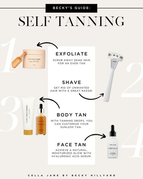 My Guide To Self Tanning - Cella Jane Pink Nails Colors, Almond Light Pink Nails, Tanning Lotion Tips, Winter Tanning, Black Hair Tan Skin, Tanning Hacks, Best Tanning Tips, Tan Faster, Tan Tips