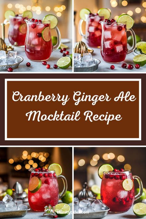 Cranberry Ginger Ale Mock Tail, Canada Dry Mocktails, Mocktails Non Alcoholic Ginger Ale, Cranberry Orange Juice Ginger Ale Punch, Drinks With Cranberry Ginger Ale, Cranberry Pineapple Mocktail, Ginger Ale And Cranberry Juice, Cranberry Refresher Starbucks, Nonalcoholic Brunch Drinks