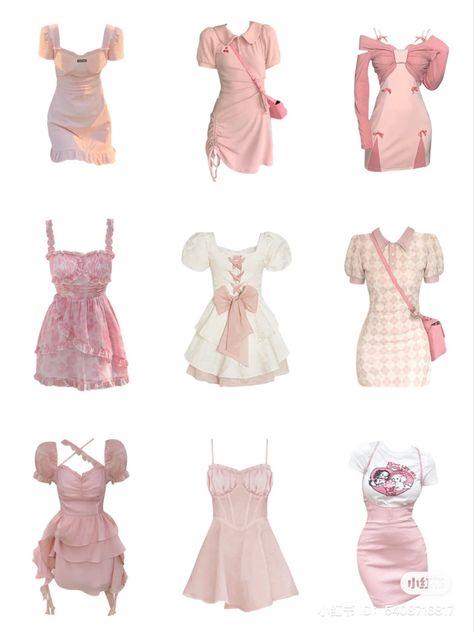 Xiao Hong Shu Fashion, Barbie Outfit Inspo Aesthetic, Pink Kpop Outfit, Preppy Outfits Pink, Light Pink Dress Outfit, Pink Outfits Party, Barbie Inspo Outfits, Pink Barbie Outfits, Pink Preppy Outfit