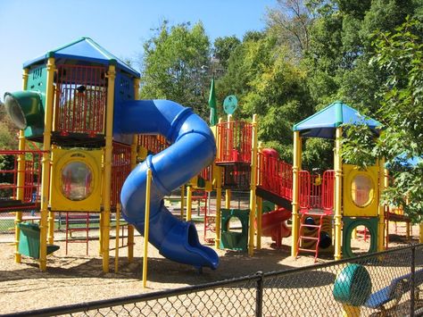 Dan Nicholas Park - Salisbury, NC Playground Reference, Park Playground Aesthetic, Playground Aesthetic, Summer Sides, Visual Library, Liminal Spaces, Amusement Park, Park Slide, Art Boards